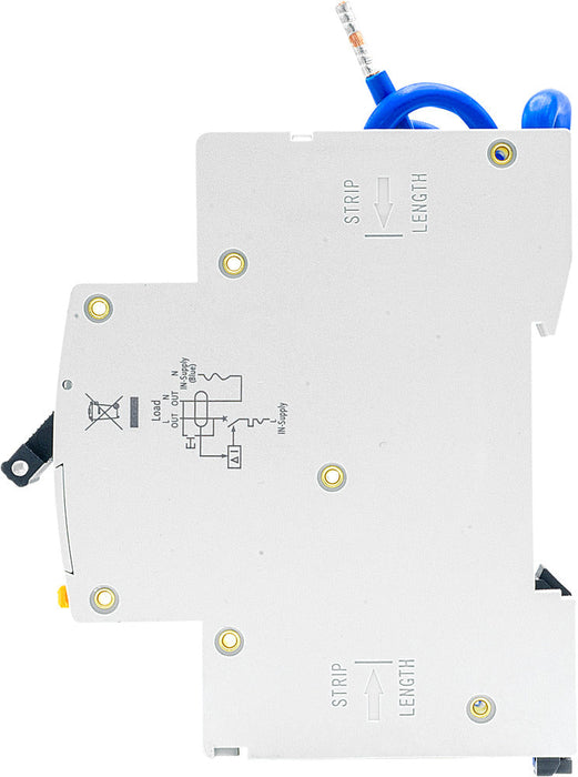 BG CUCRB16 16A SP 1 Module B Curve 6kA 30mA Type AC Compact RCBO - westbasedirect.com