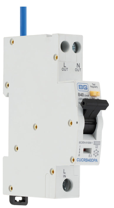 BG CUCRB40DPA 40A 30mA B Curve Type A Double Pole RCBO - westbasedirect.com