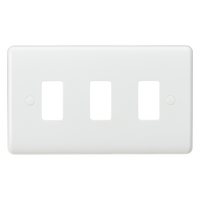 Knightsbridge CUG3 White Curved Edge 3G Grid Faceplate