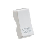 Knightsbridge CUHOOD White Curved Edge Rocker Cover 