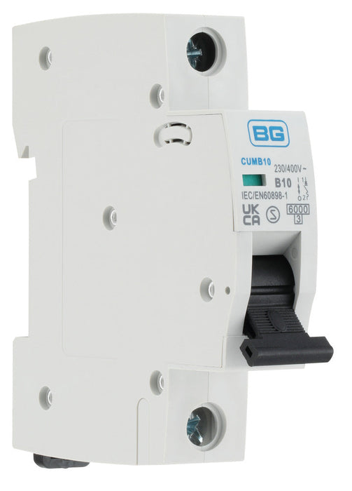 BG CUMB10 10A Single Pole 1 Module 6kA B Curve MCB - westbasedirect.com