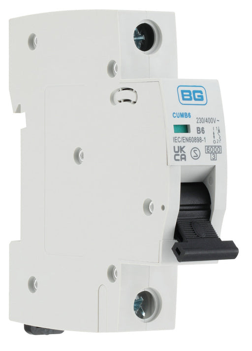 BG CUMB6 6A Single Pole 1 Module 6kA B Curve MCB - westbasedirect.com