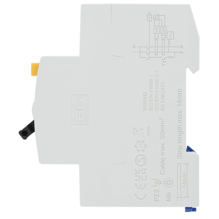 BG CUR10030BHP 100A Double Pole 2 Module 30mA Bi-Directional Type B RCD Heat Pump Specification - westbasedirect.com