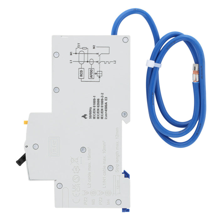 BG CURAFDB16DPA 16A 30mA Single Module Double Pole B Curve Bi-Directional Type A AFDD - westbasedirect.com