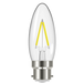 Energizer 2.3W 250lm B22 BC Candle Filament LED Bulb Warm White 2700K - westbasedirect.com