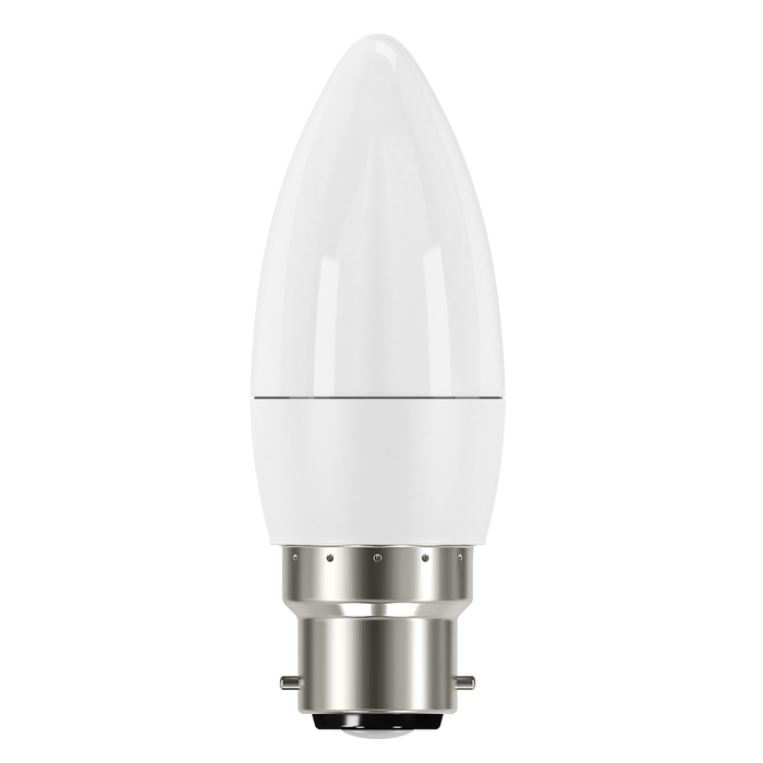 Eveready S13611 B22 BC Candle LED Bulb Opal 4.9W 470lm Daylight 6500K (5 Pack) - westbasedirect.com