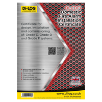 Di-LOG DLCDFI Domestic Fire Alarm Installation Certificate