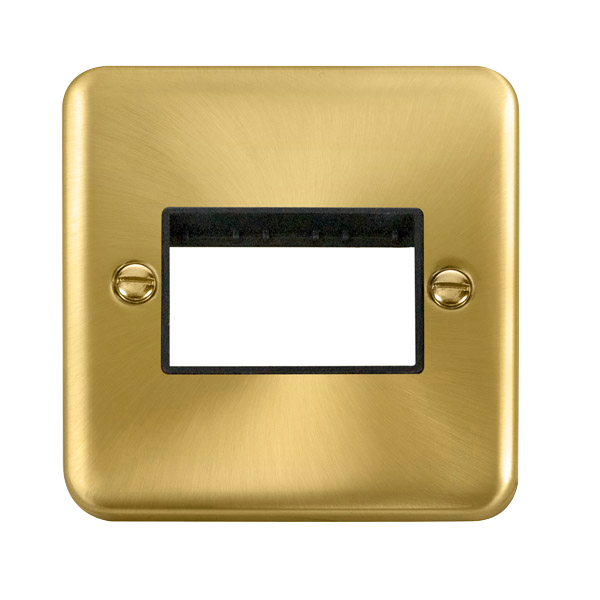 Click Deco Plus DPSB403BK 3G MiniGrid Unfurnished Front Plate - Satin ...