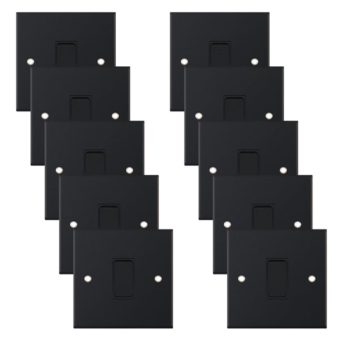 Selectric DSL11-01 5M 1 Gang 2 Way 10AX Plate Switch - Matt Black, Black Insert (Pack 10)