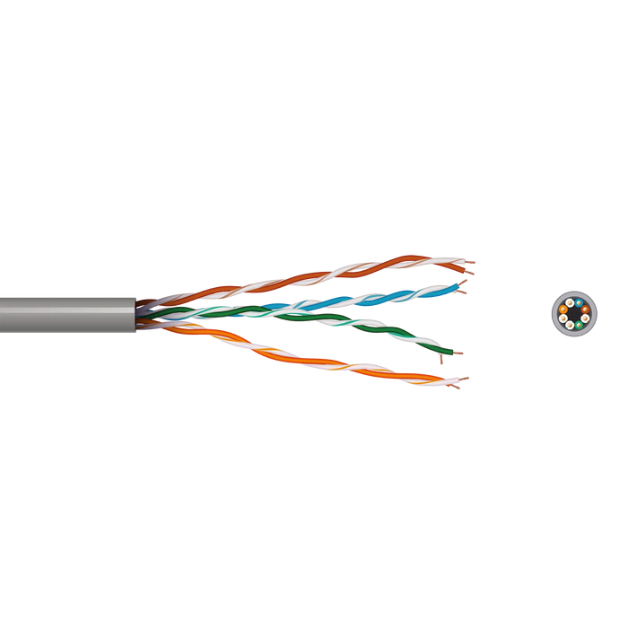CAT5e PVC Grey LAN/ETHERNET UTP Copper Data Cable - 305M