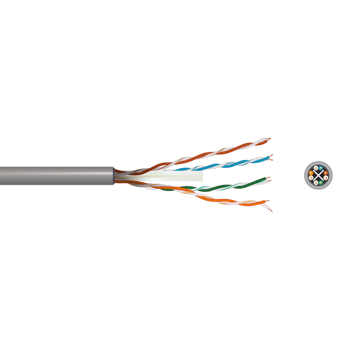 CAT6 PVC Grey LAN/ETHERNET UTP Copper Data Cable - 305M