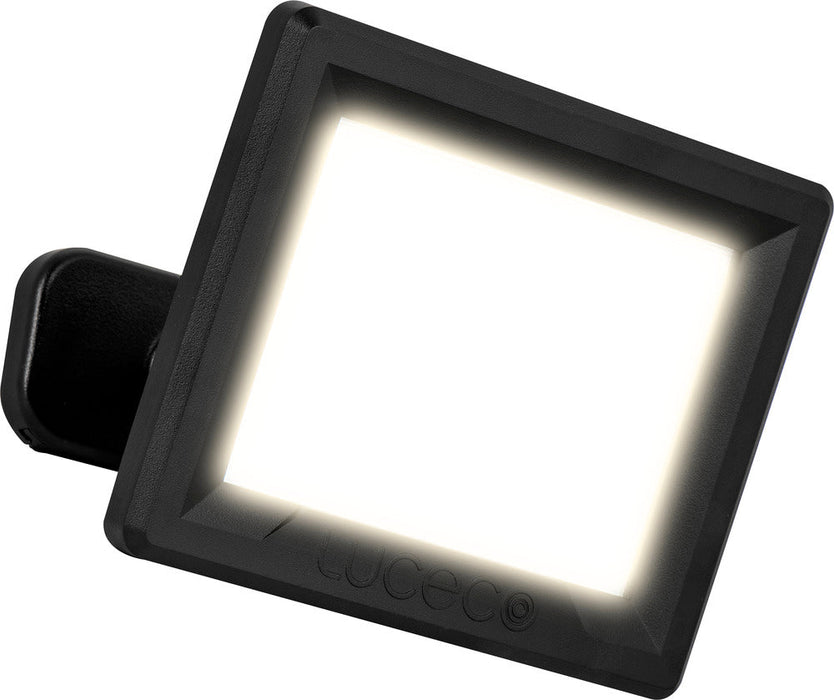 Luceco EFLD20B40-06 20W Essence Security Non-PIR Floodlight with Ball Joint 1m Cable - Black - westbasedirect.com