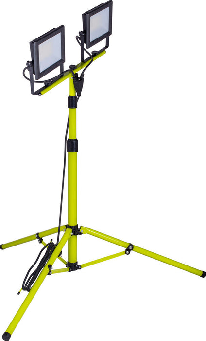 Luceco EFLDTT50B50 Eco Tripod  Black Twin 5000lm 2x50W 5000K - UK Plug - westbasedirect.com