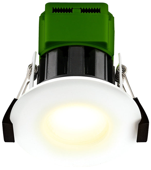 Luceco EFT60WCC/6 3000K 4000K 6500K FType Colour Change 6W IP65 Fire Rated Downlight - White (6 Pack) - westbasedirect.com