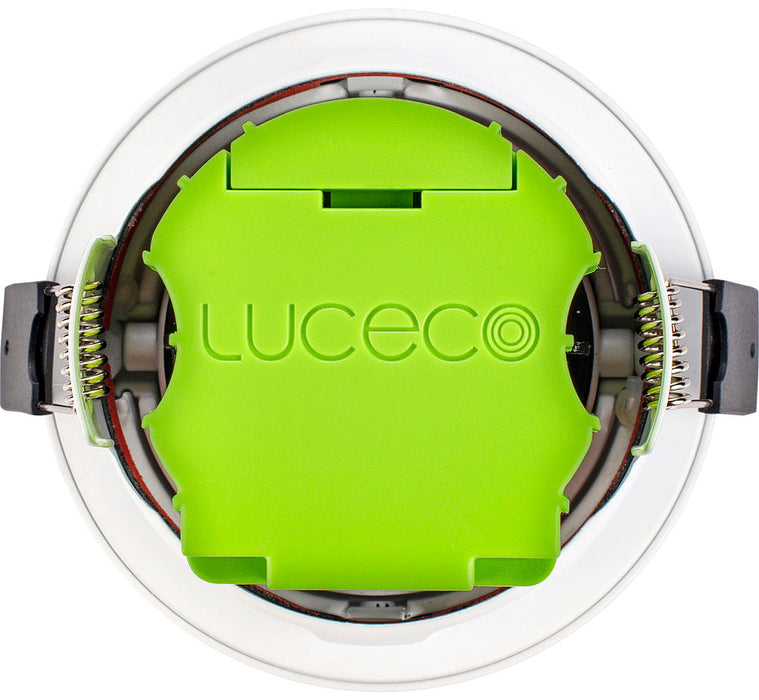 Luceco EFTA60W30 FType Adjustable 6W Dimmable Warm White 3000K IP20 Fire Rated LED Downlight - White - westbasedirect.com