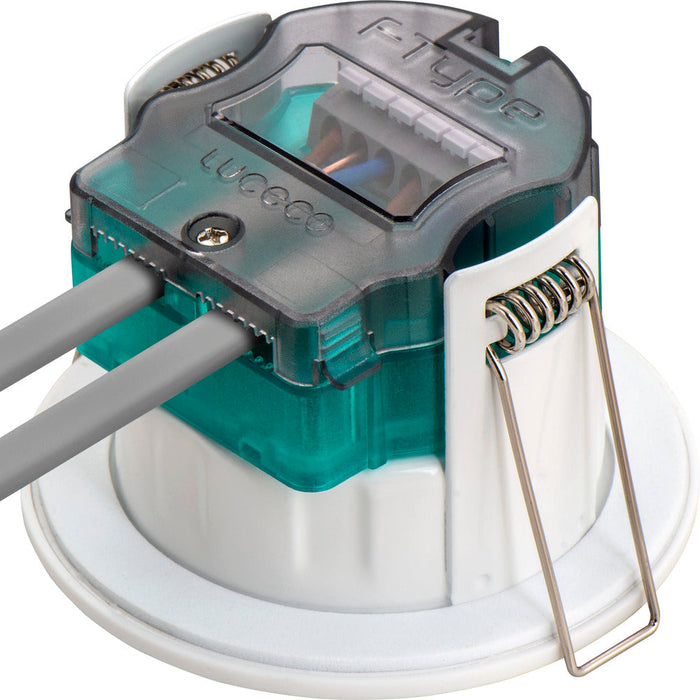 Luceco EFTF5W30 FType Essence 5W 515lm 3000K Dimmable IP65 White Bezel -  Flat (6 Pack)