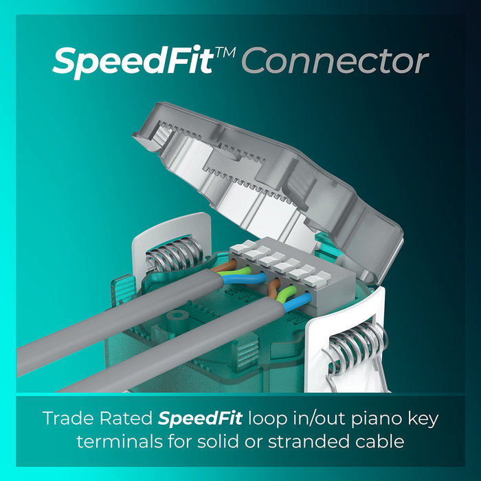 Luceco EFTF5W40 FType Essence 5W 550lm 4000K Dimmable IP65 White Bezel - Flat (6 Pack)