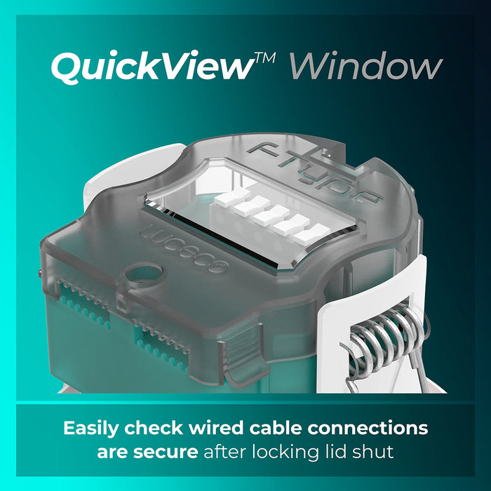 Luceco EFTF5W40 FType Essence 5W 550lm 4000K Dimmable IP65 White Bezel - Flat (6 Pack)