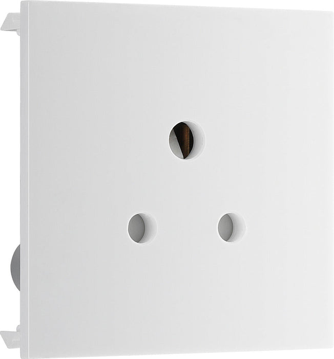 BG EM2ASW Euro Module 2A Round Pin Unswitched Socket - White - westbasedirect.com