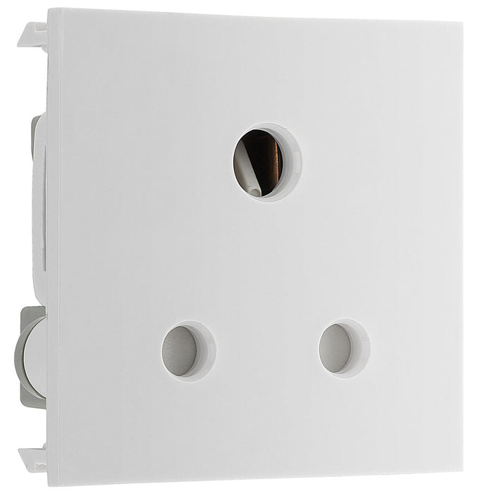 BG EM5ASW Euro Module 5A Round Pin Unswitched Socket - White - westbasedirect.com