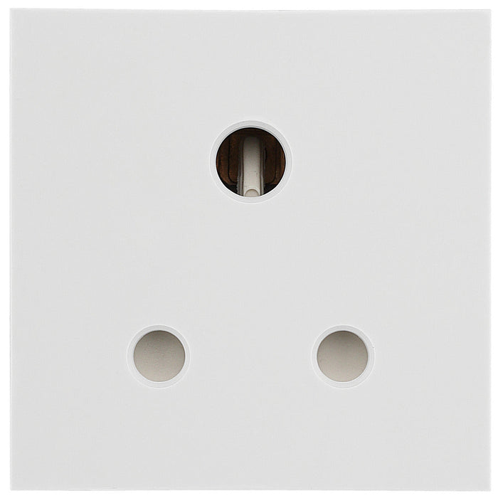 BG EM5ASW Euro Module 5A Round Pin Unswitched Socket - White - westbasedirect.com