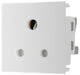 BG EM5ASW Euro Module 5A Round Pin Unswitched Socket - White - westbasedirect.com