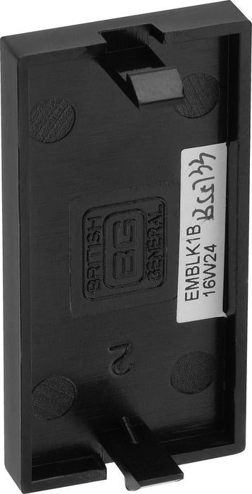 BG EMBLK1B Euro Module Blank Plate (1pcs) - Black - westbasedirect.com