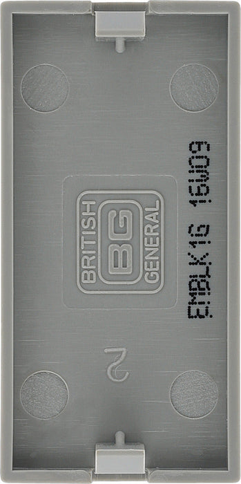 BG EMBLK1G Euro Module Blank Plate (1pc) - Grey - westbasedirect.com