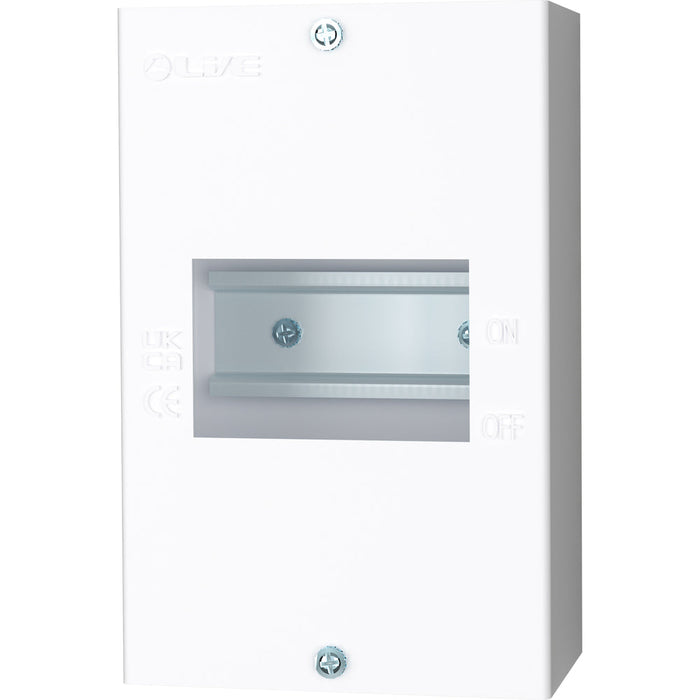 LIVE Electrical EMCU4 4 Way IP20 Metal Modular Enclosure without Lid - westbasedirect.com
