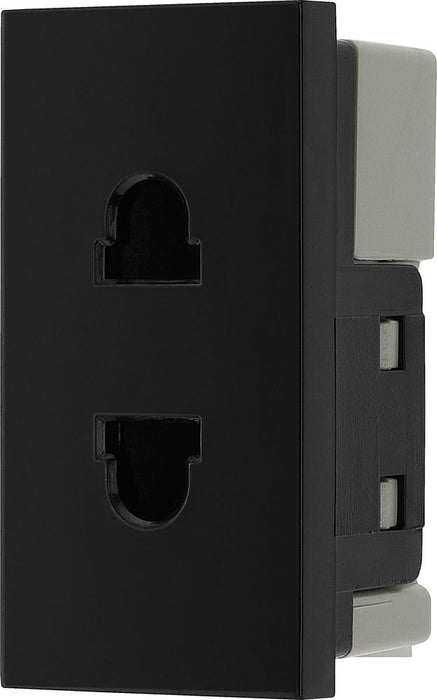 BG EMEUSB Euro Module 16A 2 Pin Unswitched Socket - Black - westbasedirect.com