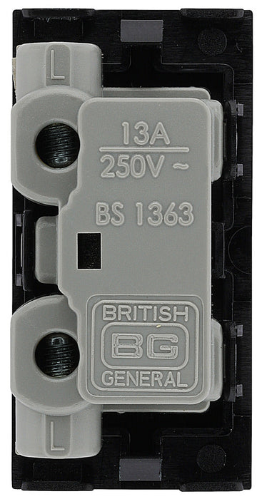 BG EMFUSEB Euro Module 13A Fused Module - Black - westbasedirect.com