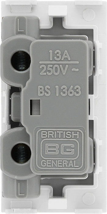 BG EMFUSEW Euro Module 13A Fused Module - White - westbasedirect.com