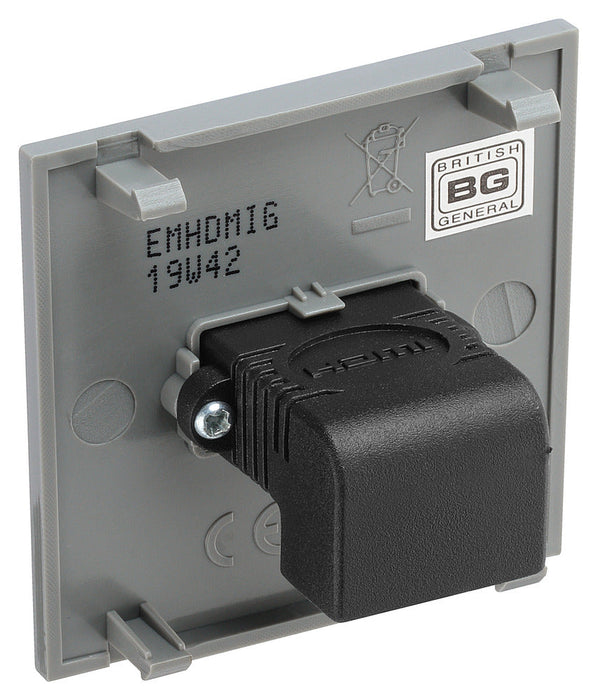 BG EMHDMIG Euro Module HDMI Outlet - Grey - westbasedirect.com