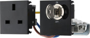 BG EMKYSWSB Euro Module 13A DP Key Controlled Switched Socket - Black - westbasedirect.com