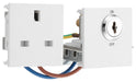 BG EMKYSWSW Euro Module 13A DP Key Controlled Switched Socket - White - westbasedirect.com