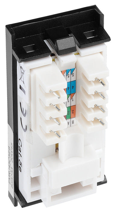 BG EMRJ45C5EB Euro Module Data RJ45, CAT5e (IDC) - Black - westbasedirect.com