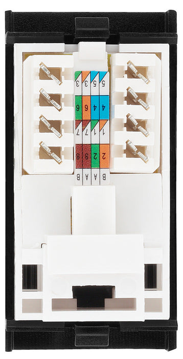 BG EMRJ45C5EB Euro Module Data RJ45, CAT5e (IDC) - Black - westbasedirect.com