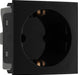 BG EMSCHSB Euro Module 16A Schuko Unswitched Socket - Black - westbasedirect.com