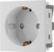 BG EMSCHSW Euro Module 16A Schuko Unswitched Socket - White - westbasedirect.com