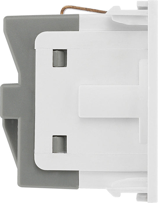 BG EMSCHSW Euro Module 16A Schuko Unswitched Socket - White - westbasedirect.com