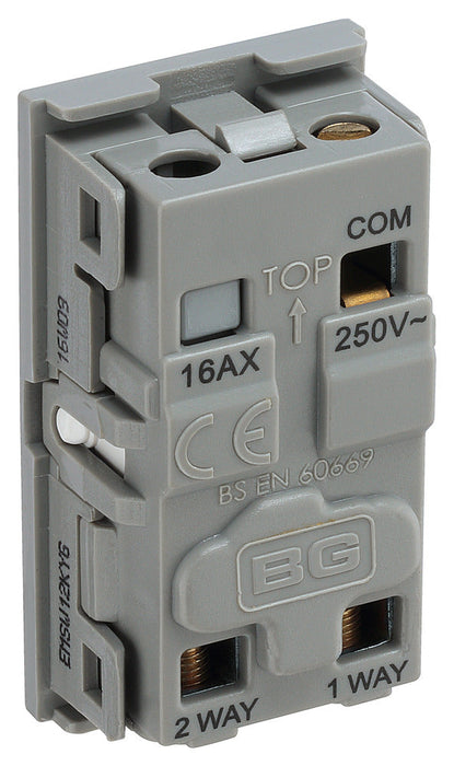 BG EMSW12KYG Euro Module 20AX 2-Way Key Switch - Grey - westbasedirect.com