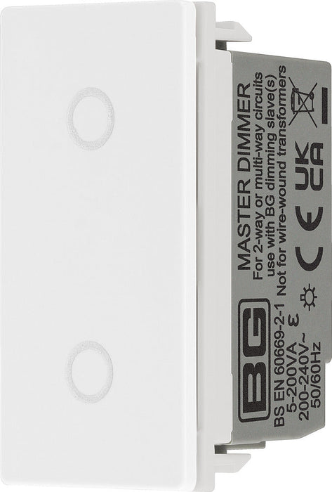 BG EMTDMPCWH Euro Module Master Touch LED Dimmer - PC White - westbasedirect.com