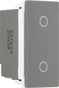 BG EMTDSG Euro Module Slave Touch LED Dimmer - Grey