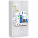 LIVE Electrical EMU4-SP 4 Way IP40 Metal EV Charging Unit with DP 100A Main Switch & 20/40kA 1P+N Surge Protective Device - westbasedirect.com