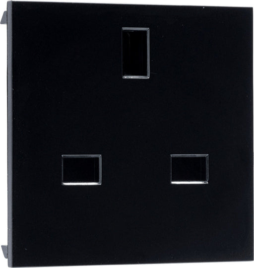 BG EMUKSB Euro Module 13A UK Unswitched Socket - Black - westbasedirect.com