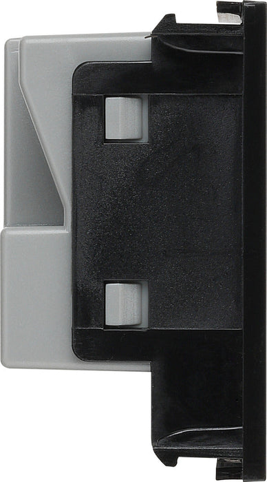 BG EMUNVB Euro Module Universal Unswitched Socket - Black - westbasedirect.com