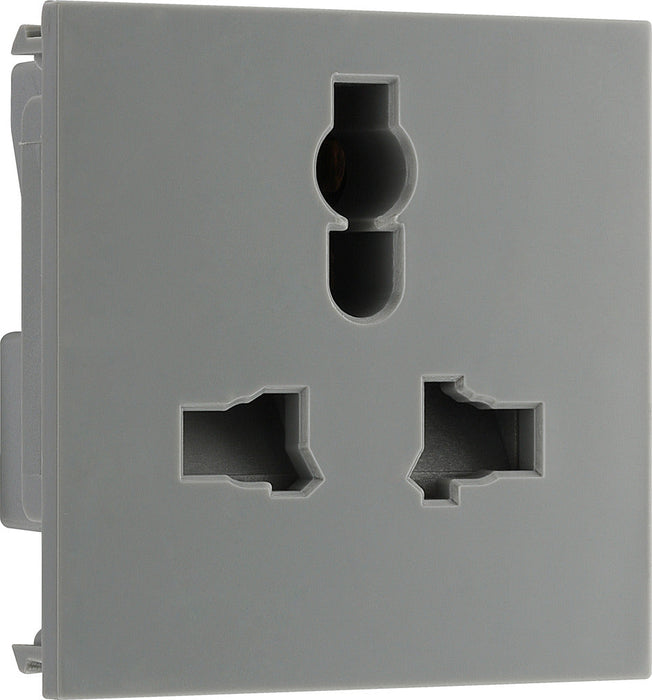 BG EMUNVG Euro Module Universal Unswitched Socket - Grey - westbasedirect.com