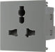 BG EMUNVG Euro Module Universal Unswitched Socket - Grey - westbasedirect.com