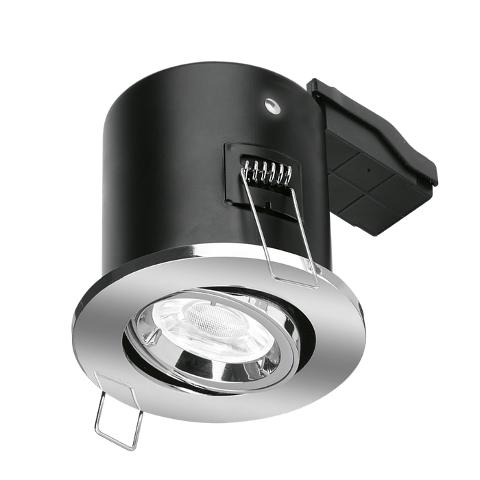 Aurora EN-FD102PC EFD GU10 Adjustable Lock Ring Aluminium Fire-Rated Downlight - Polished Chrome - westbasedirect.com