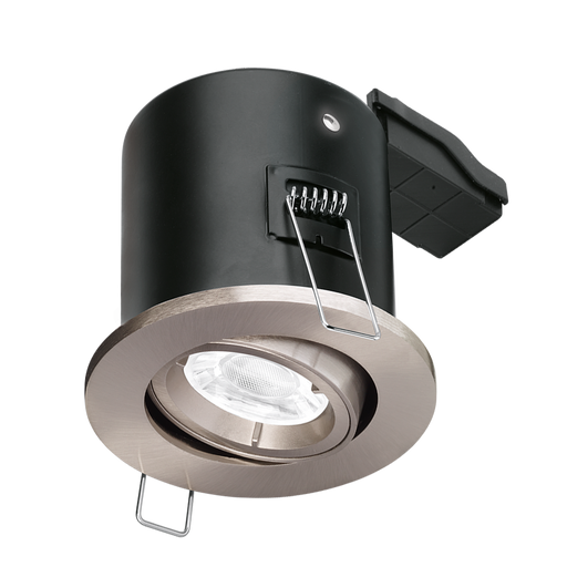 Aurora EN-FD102SN EFD GU10 Adjustable Lock Ring Aluminium Fire-Rated Downlight - Satin Nickel - westbasedirect.com